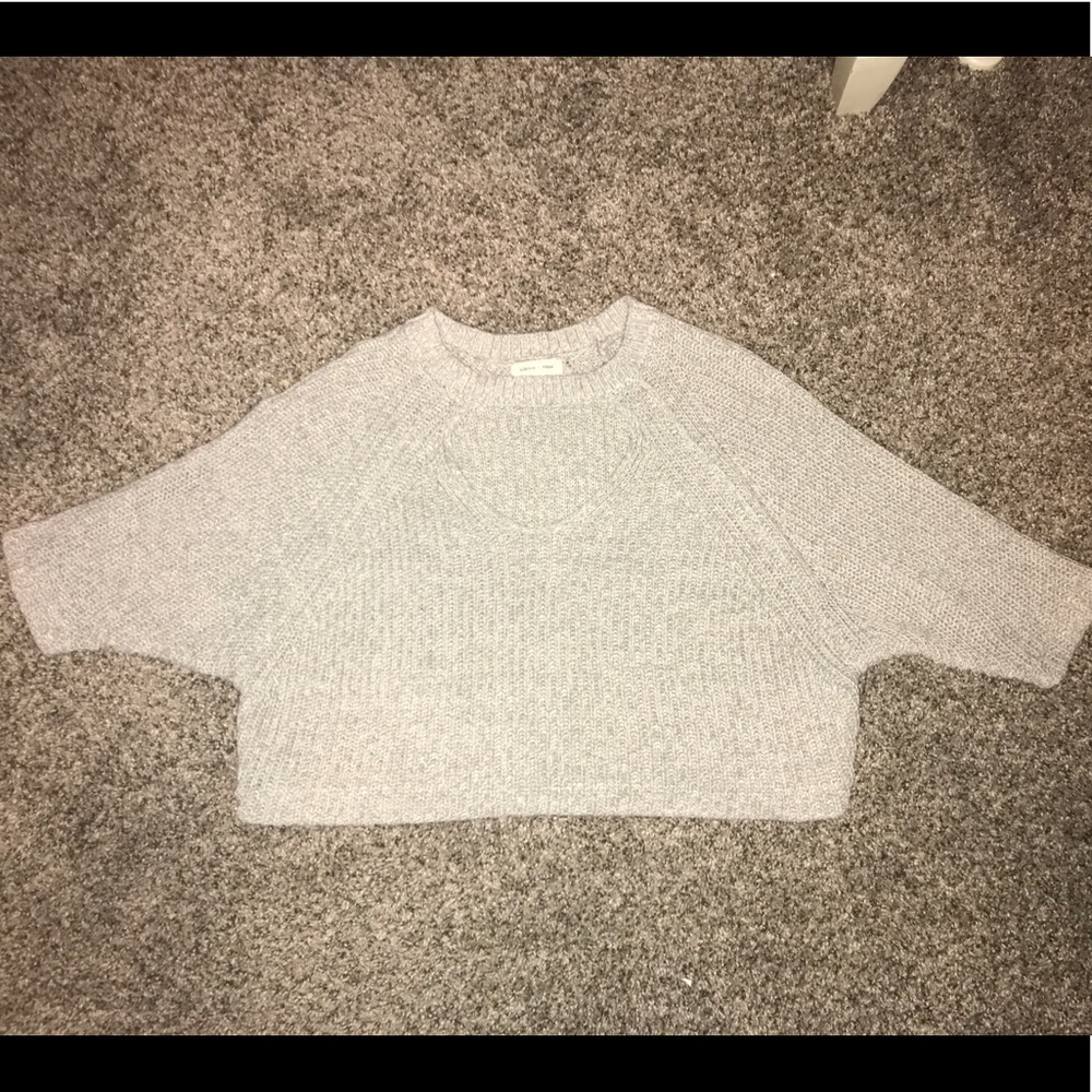 urban outfitters grey cutout sweater
